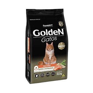 Ração Seca PremieR Pet Golden Salmão para Gatos Adultos Castrados 10K