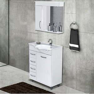 Kit de Banheiro Viena Branco 79,5cm AJ Rorato