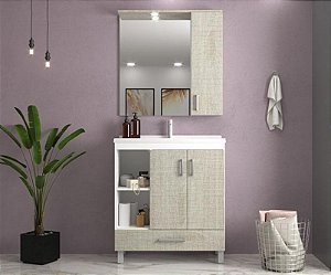 Kit de Banheiro Branco/Narita 80cm Cewal