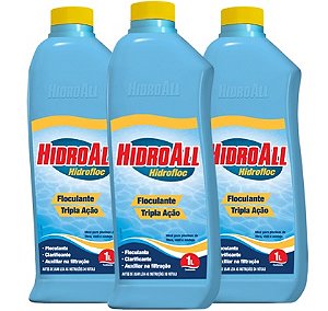 Clarificante Floculante Tripla Ação Hidrofloc 1L Hidroall