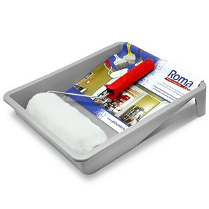 Kit Pintura Flex 3 Peças com Rolo Lã Natural Roma