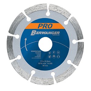 Disco Diamantado Segmentado Berwanger 110mm