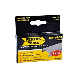 Grampo P/grampeador 08mm Cx C/1000pcs Fertak
