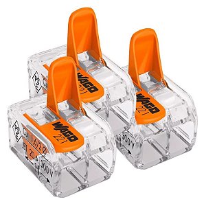Kit C/3 Conector Junção Compact Wago