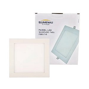 Painel Led Embutir Quadrado 12w Fria Blumenau