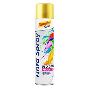 Tinta Spray Dourado Metálico 400ml Mundial Prime