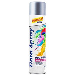 Tinta Spray Prata Metálico 400ml Mundial Prime