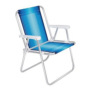 Cadeira de Praia Alta Alumínio Mor