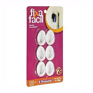 Gancho ABS com Adesivo 6 peças Primafer