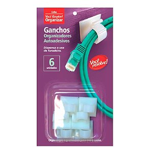 Ganchos Organizadores Kit com 6 Você Resolve