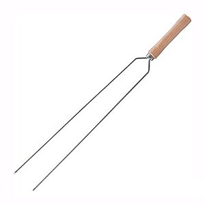 Espeto Níquel Duplo 55cm Mor