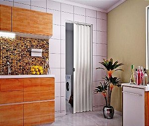 Porta PVC 90 x 210 cm Branca Plasbil