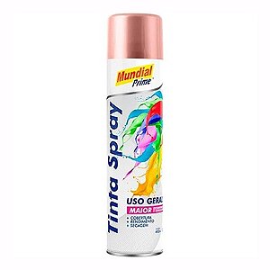 Tinta Spray Rose Gold Metálico 400ml Mundial Prime