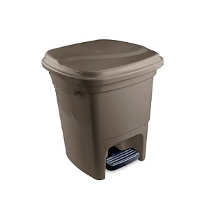 Lixeira com Pedal 8999 Cinza 15L Plasvale