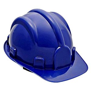 Capacete para Obra Com Carneira Azul Worker