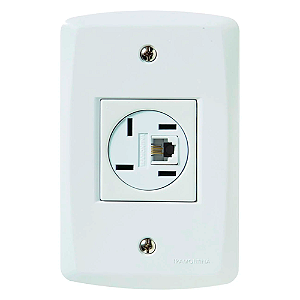 Tomada para telefone 4p Lux2 Tramontina