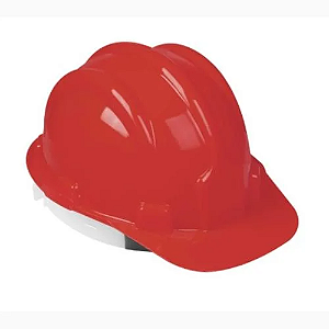Capacete para Obra com Carneira Vermelho Worker