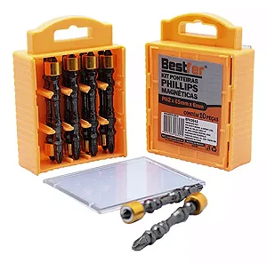 Kit Ponteiras Magnéticas Phillips 65x6mm 10 Peças Bestfer