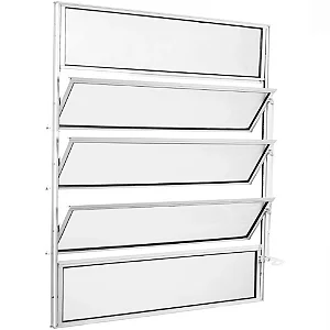Janela Basc 6163 100 L X 100 a Branca Aluvid Nc