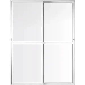 Porta Correr 2f.150 L X 210 a Alum 20 Br Aluvid Nc