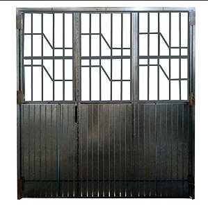 Portão 3 Folhas 1/2 Vigia Galvanizado Maxiaço