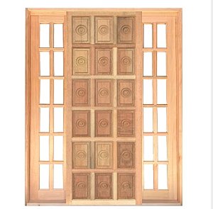 Porta Externa Angelim Esquerda com 2 Vitros 80 x 210 cm Rio Jordão