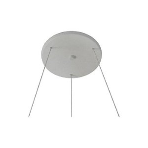 Kit Pendente Redondo Branco 20 cm Tualux