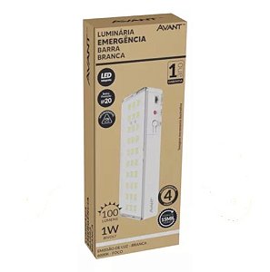 Luminária Led Emergencia 1w Fria Avant