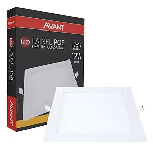 Painel de Embutir Quadrado 12w Quente Avant