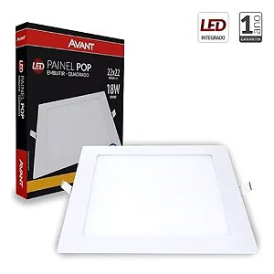 Painel de Embutir Quadrado 18w Quente Avant