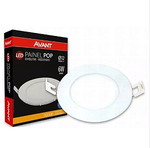 Painel Embutir Redondo 6w Quente Avant