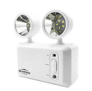 Luminária Emergência Led 2 Faróis 3w Blumenau