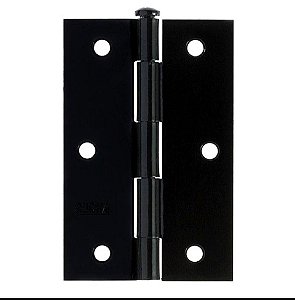 Dobradiça Com Pino Reversivel Preto Rocha