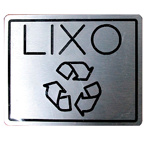 Placa Lixo 12,5x10cm Numeral Nc