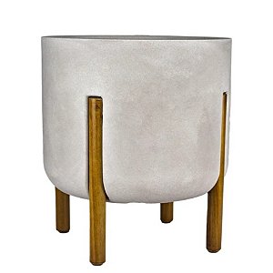 Vaso Cilindro Decore 33 Cimento Queimado Japi