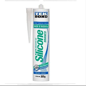 Adesivo Silicone Base D'agua 305g Branco Tek Bond
