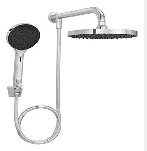 Chuveiro Redondo de Parede 22cm com Desviador Cromado Deca