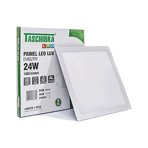 Painel Embutir Quadrado 24w Quente Lux Taschibra