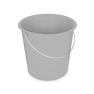 Balde 10lts 1638999 Cinza Plasvale