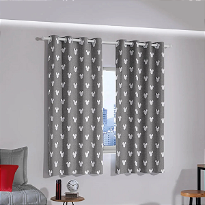 Cortina Corta Luz 2.60mx1.70m Mickey Icone Bella Janela