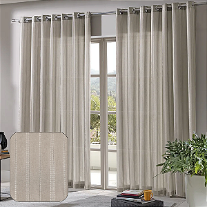 Cortina Duplex 3.00x1.70m Partenon/areia Bella Janela