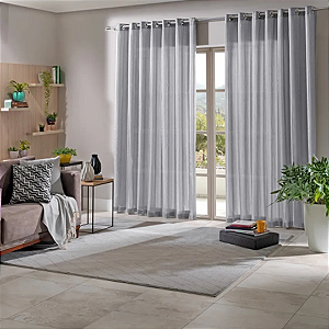 Cortina Duplex 3.00x1.70m Partenon/cinza Esc Bella Janela