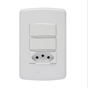 Inter. Duplo + Tomada 2p+t 10/20a Perlex Nc (cl)