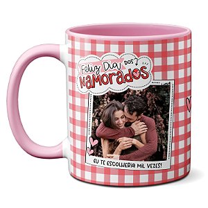 Caneca Namorados Fofos Eu Te Escolheria Mil Vezes! Com Foto