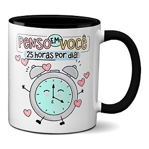 Caneca Happy Valentine's Day Penso Em Você 25 Horas Por Dia