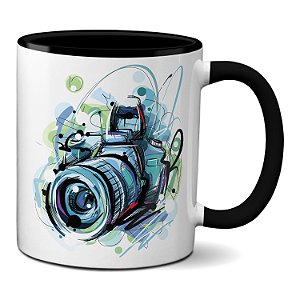 Caneca Profissão Fotógrafo Câmera Colorida Personalizada
