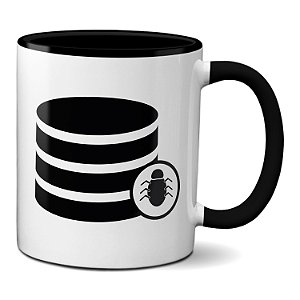 Caneca Bug Banco de Dados Presente Criativo Programador