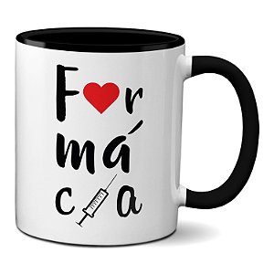 Caneca Eu Amo Farmácia Presente Curso Faculdade Farmaco