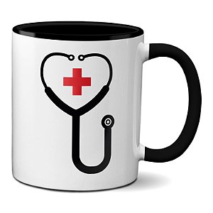 Caneca Estetoscópio Medicina Presente Médico Enfermeiro