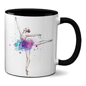 Caneca Ballet Arabesque Xícara Criativa Presente Bailarina